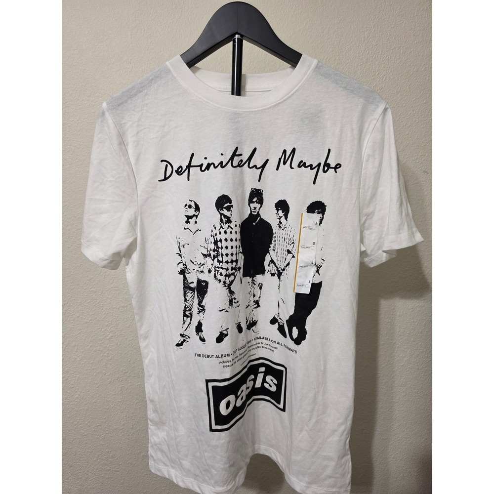 Oasis Definitely Maybe 30th Anniversary Graphic T-Shirt White Small NEW